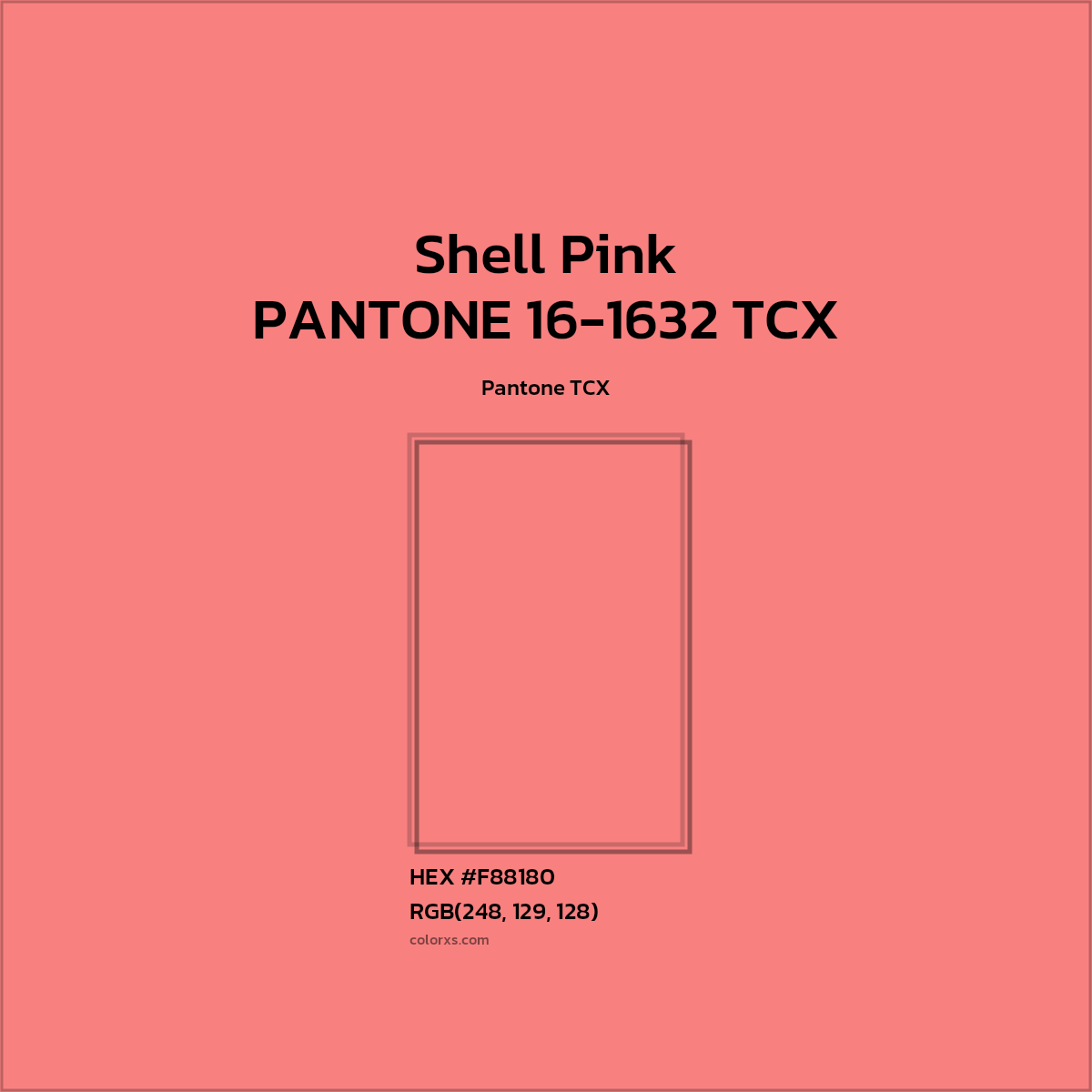 #F88180 PANTONE 16-1632 TCX - Shell Pink CMS Pantone TCX - Color codes and meaning | Matching colors and paints