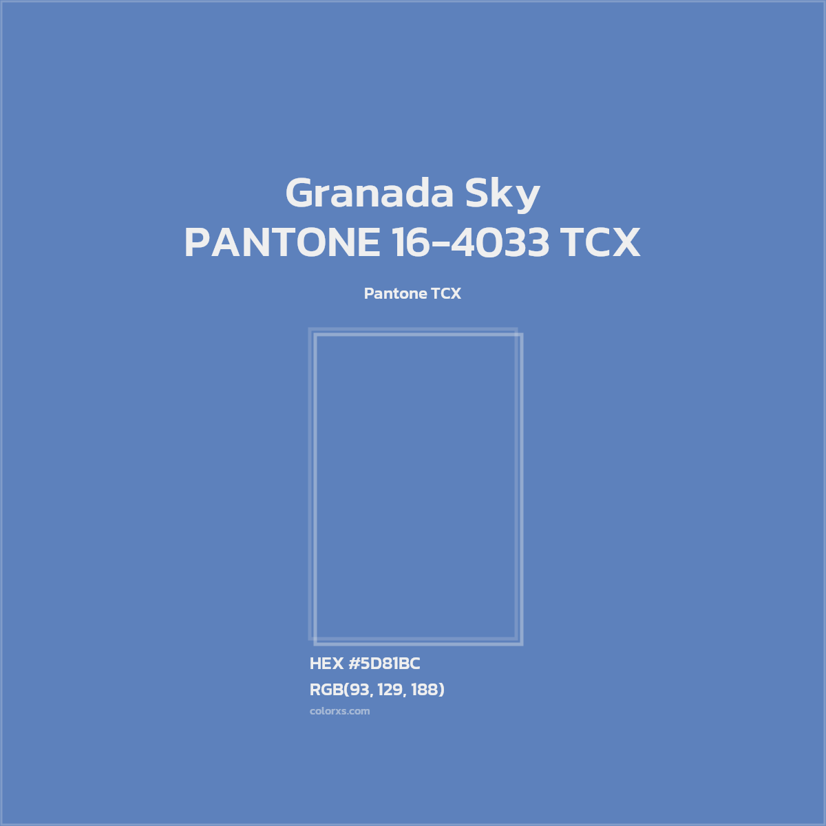 #5D81BC PANTONE 16-4033 TCX - Granada Sky CMS Pantone TCX - Color codes and meaning | Matching colors and paints