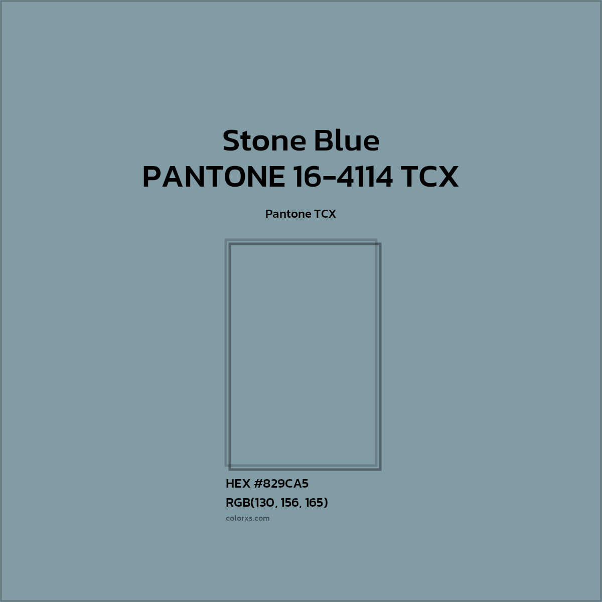 #829CA5 PANTONE 16-4114 TCX - Stone Blue CMS Pantone TCX - Color codes and meaning | Matching colors and paints