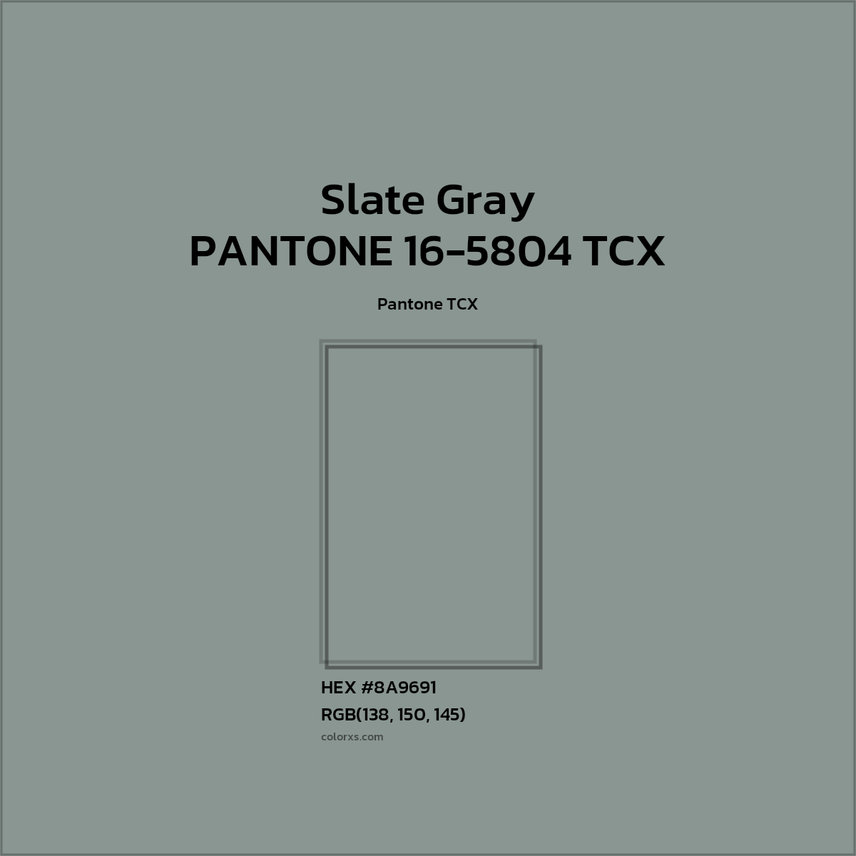 #8A9691 PANTONE 16-5804 TCX - Slate Gray CMS Pantone TCX - Color codes and meaning | Matching colors and paints