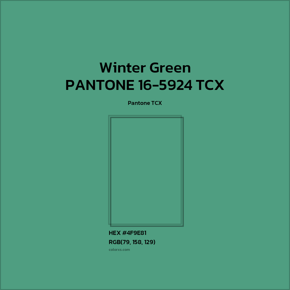 #4F9E81 PANTONE 16-5924 TCX - Winter Green CMS Pantone TCX - Color codes and meaning | Matching colors and paints