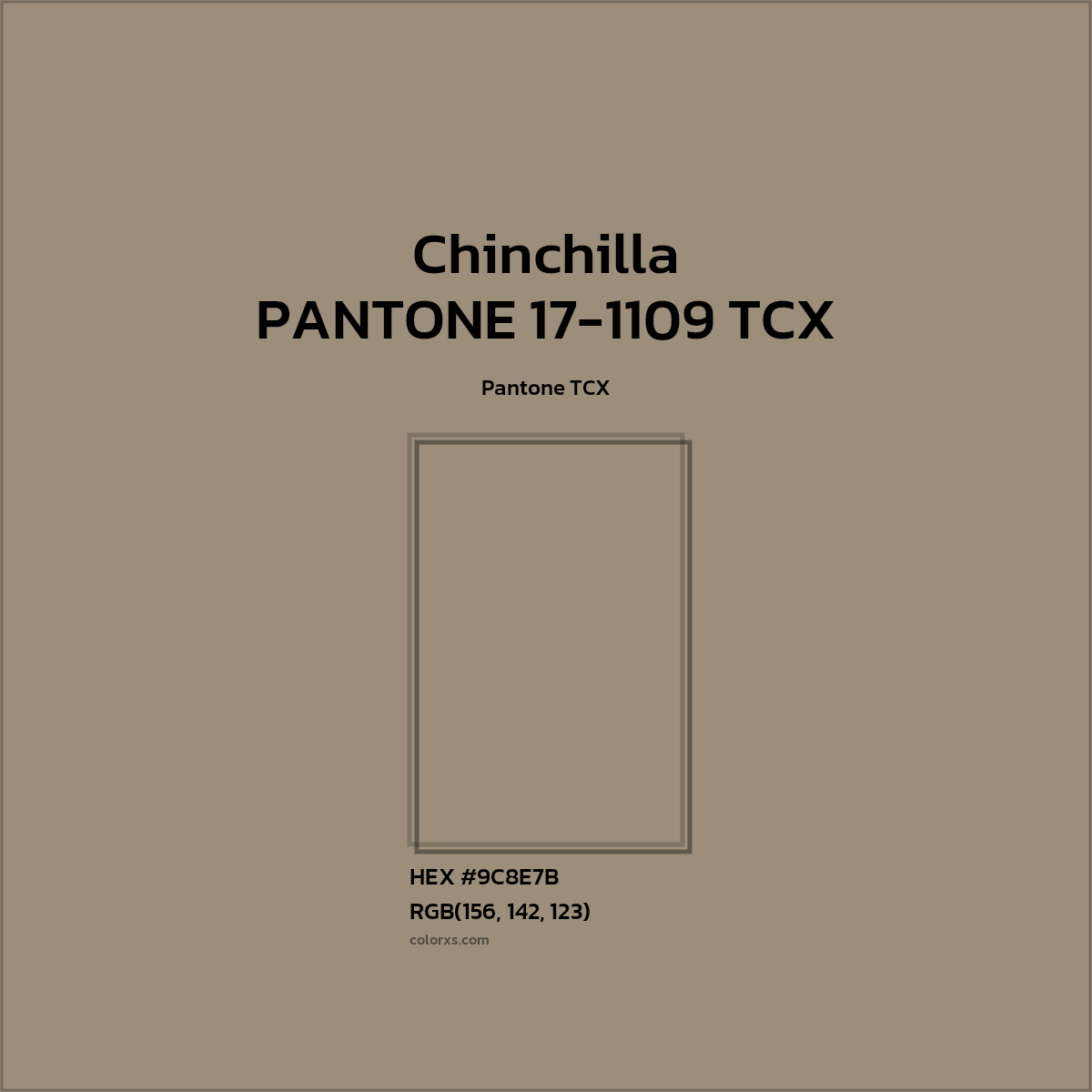 #9C8E7B PANTONE 17-1109 TCX - Chinchilla CMS Pantone TCX - Color codes and meaning | Matching colors and paints