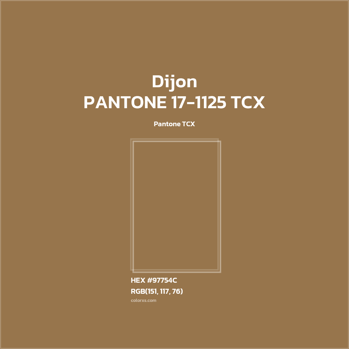 #97754C PANTONE 17-1125 TCX - Dijon CMS Pantone TCX - Color codes and meaning | Matching colors and paints