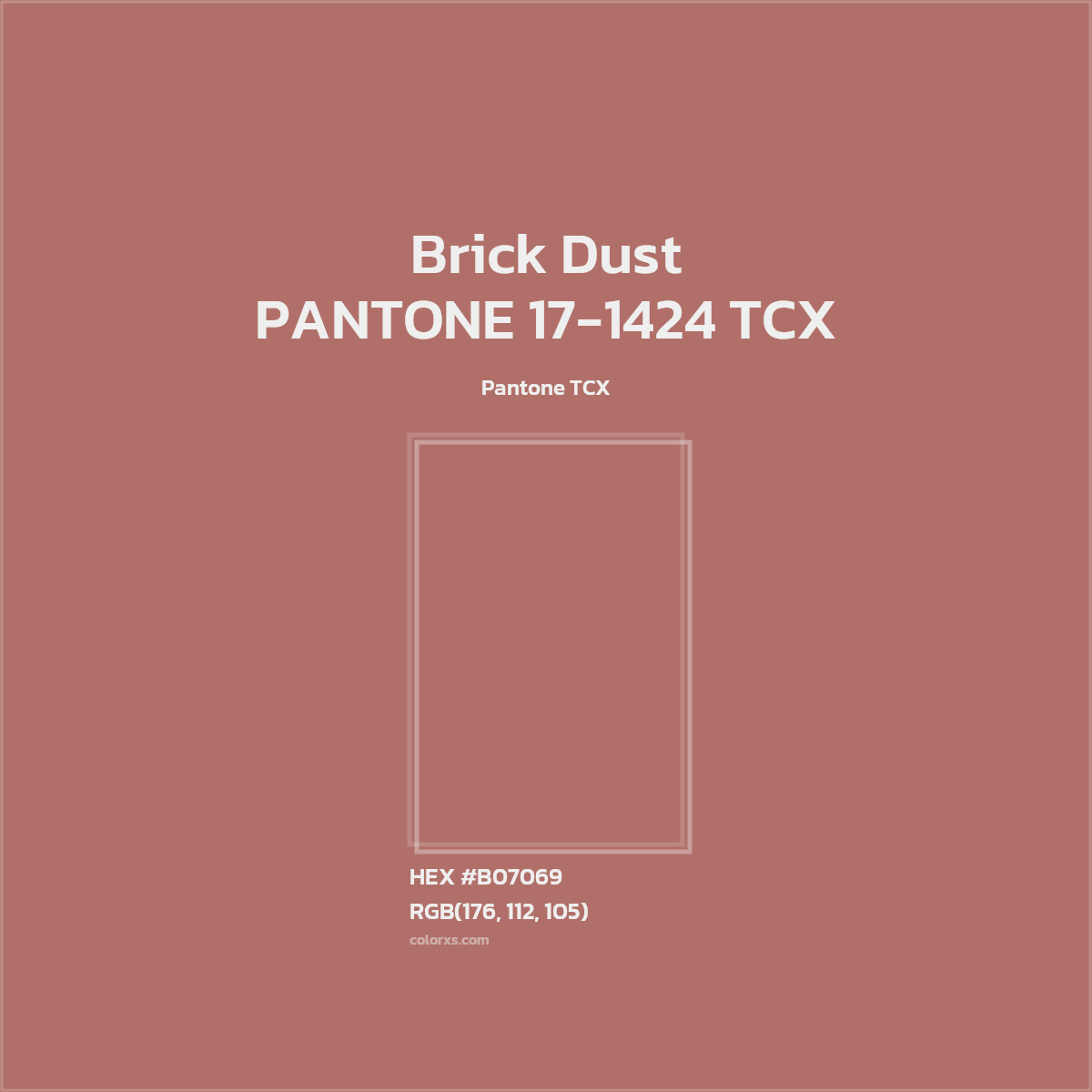 #B07069 PANTONE 17-1424 TCX - Brick Dust CMS Pantone TCX - Color codes and meaning | Matching colors and paints