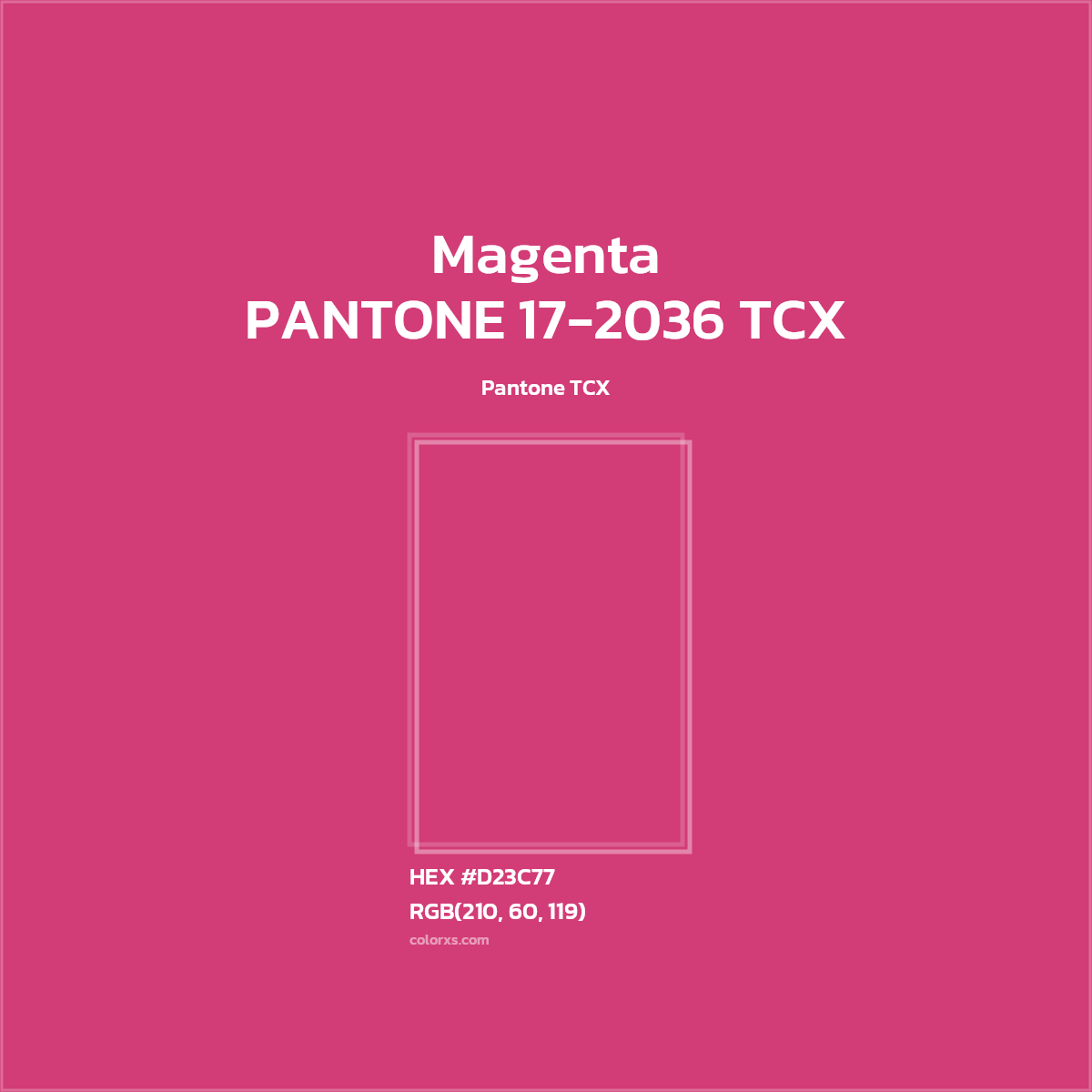 #D23C77 PANTONE 17-2036 TCX - Magenta CMS Pantone TCX - Color codes and meaning | Matching colors and paints