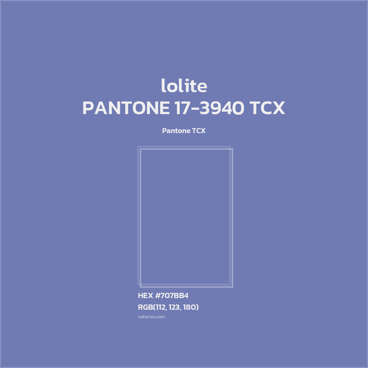 #707BB4 PANTONE 17-3940 TCX - lolite CMS Pantone TCX - Color codes and meaning | Matching colors and paints