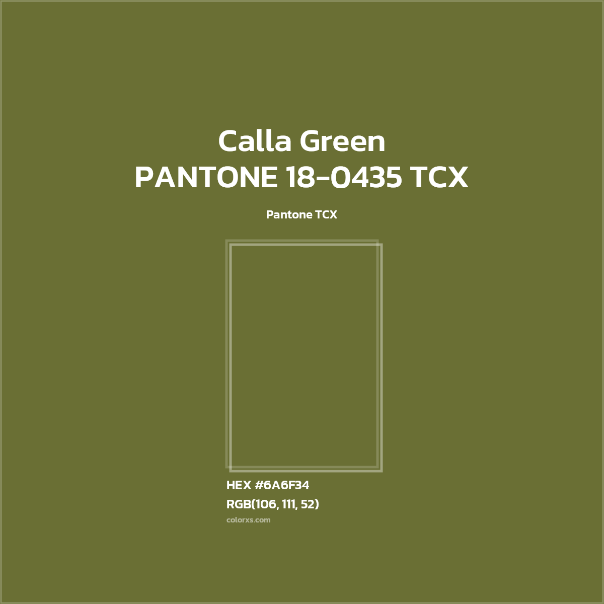 #6A6F34 PANTONE 18-0435 TCX - Calla Green CMS Pantone TCX - Color codes and meaning | Matching colors and paints