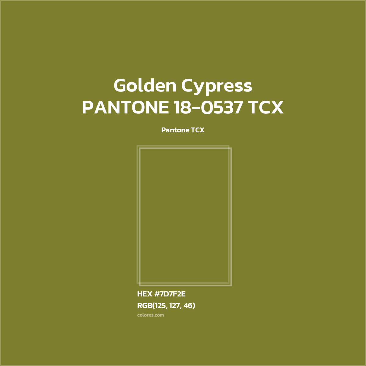 #7D7F2E PANTONE 18-0537 TCX - Golden Cypress CMS Pantone TCX - Color codes and meaning | Matching colors and paints