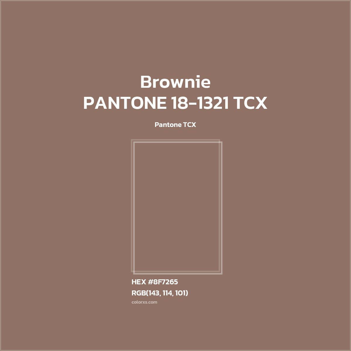 #8F7265 PANTONE 18-1321 TCX - Brownie CMS Pantone TCX - Color codes and meaning | Matching colors and paints