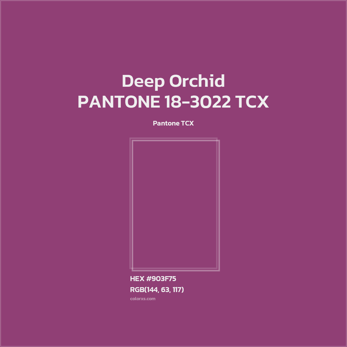 #903F75 PANTONE 18-3022 TCX - Deep Orchid CMS Pantone TCX - Color codes and meaning | Matching colors and paints