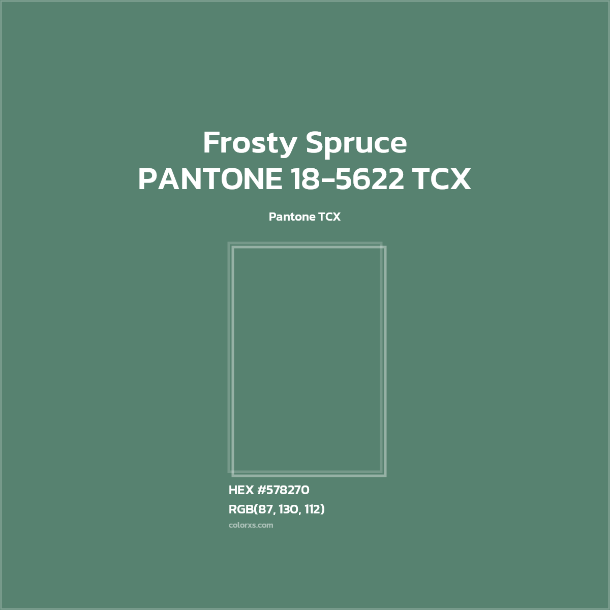 #578270 PANTONE 18-5622 TCX - Frosty Spruce CMS Pantone TCX - Color codes and meaning | Matching colors and paints