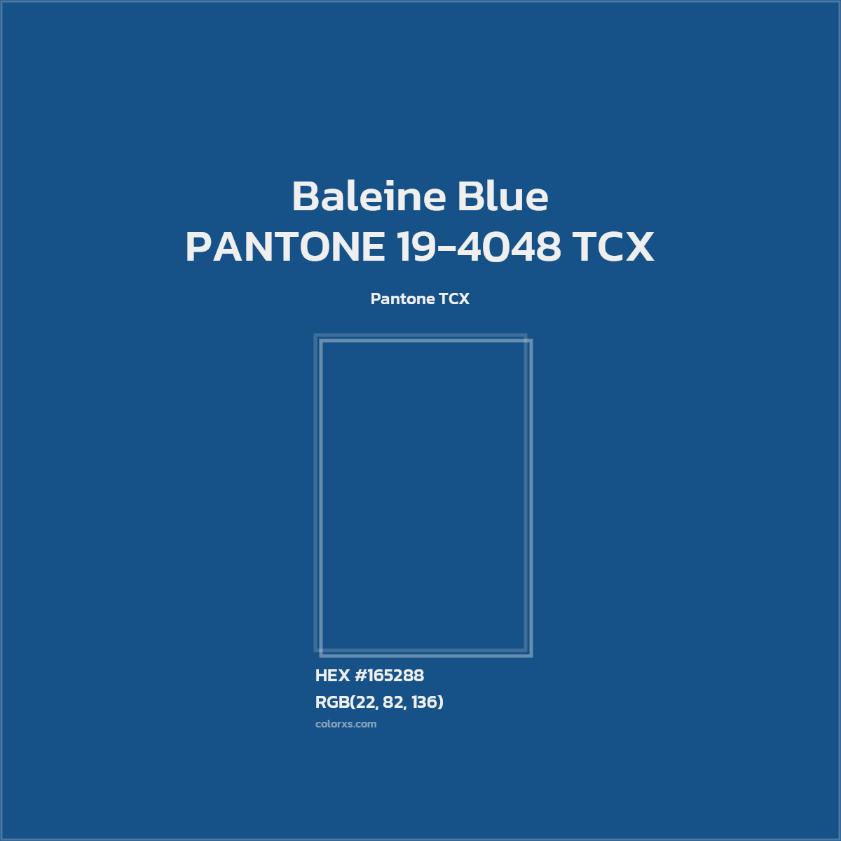 #165288 PANTONE 19-4048 TCX - Baleine Blue CMS Pantone TCX - Color codes and meaning | Matching colors and paints