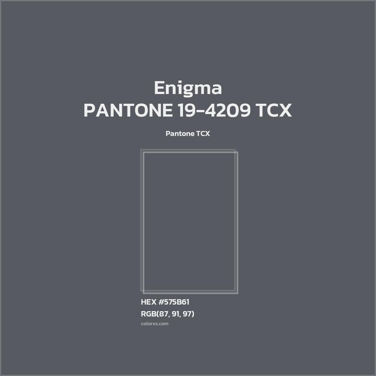 #575B61 PANTONE 19-4209 TCX - Enigma CMS Pantone TCX - Color codes and meaning | Matching colors and paints