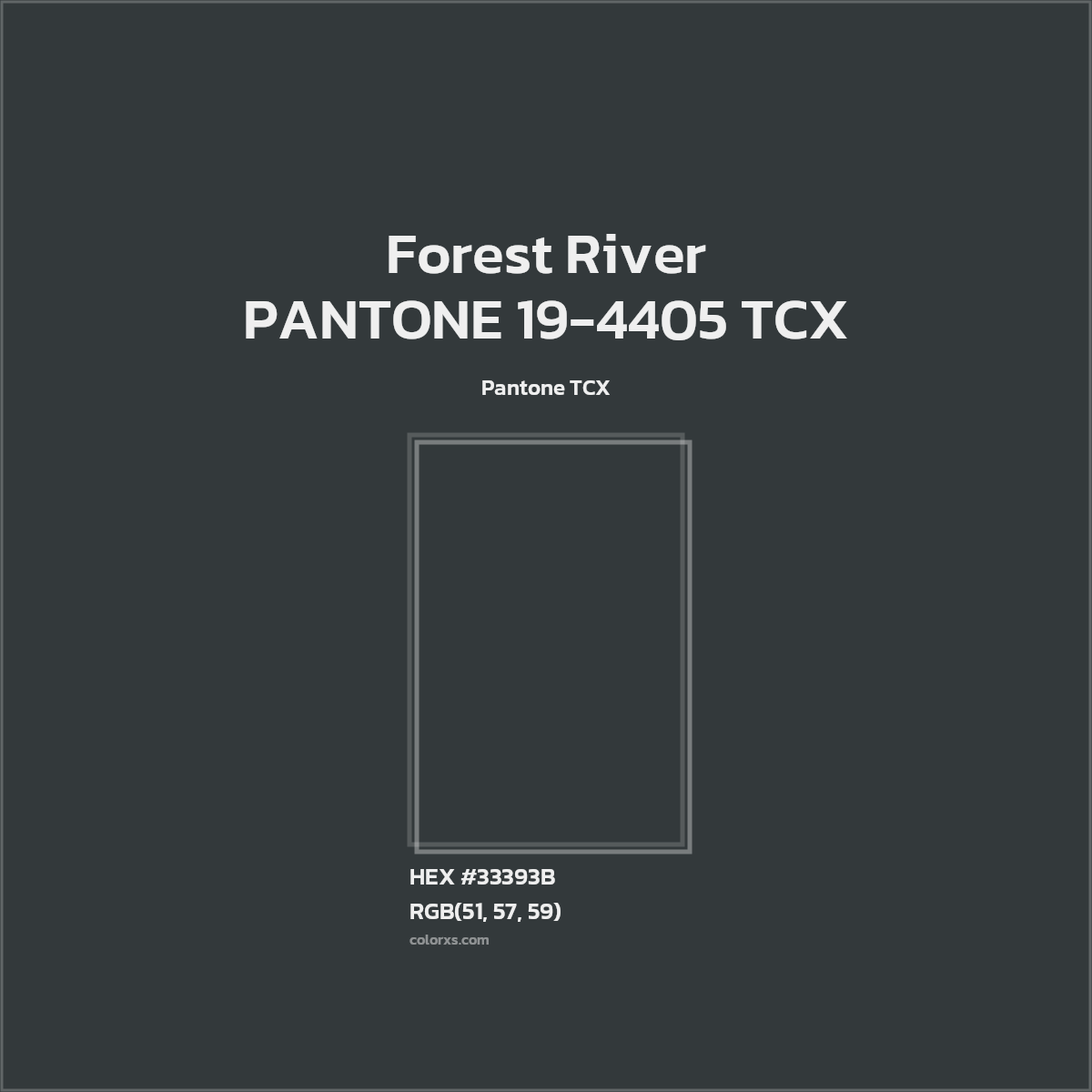 #33393B PANTONE 19-4405 TCX - Forest River CMS Pantone TCX - Color codes and meaning | Matching colors and paints