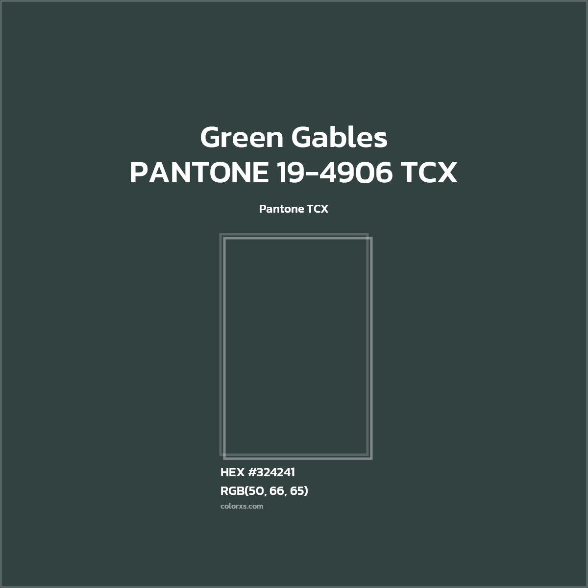 #324241 PANTONE 19-4906 TCX - Green Gables CMS Pantone TCX - Color codes and meaning | Matching colors and paints