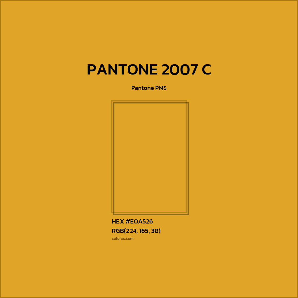 #E0A526 PANTONE 2007 C CMS Pantone PMS - Color codes and meaning | Matching colors and paints