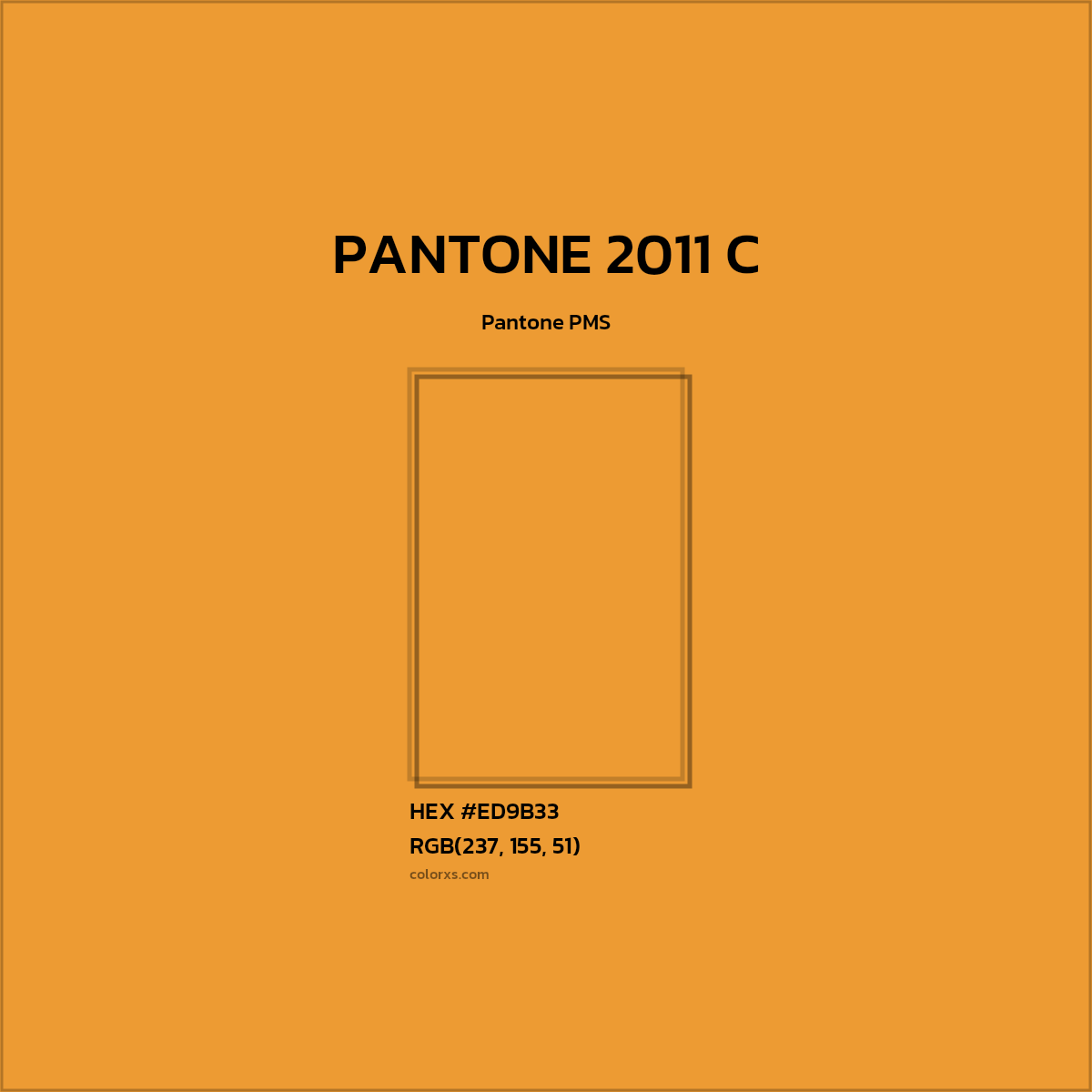 #ED9B33 PANTONE 2011 C CMS Pantone PMS - Color codes and meaning | Matching colors and paints