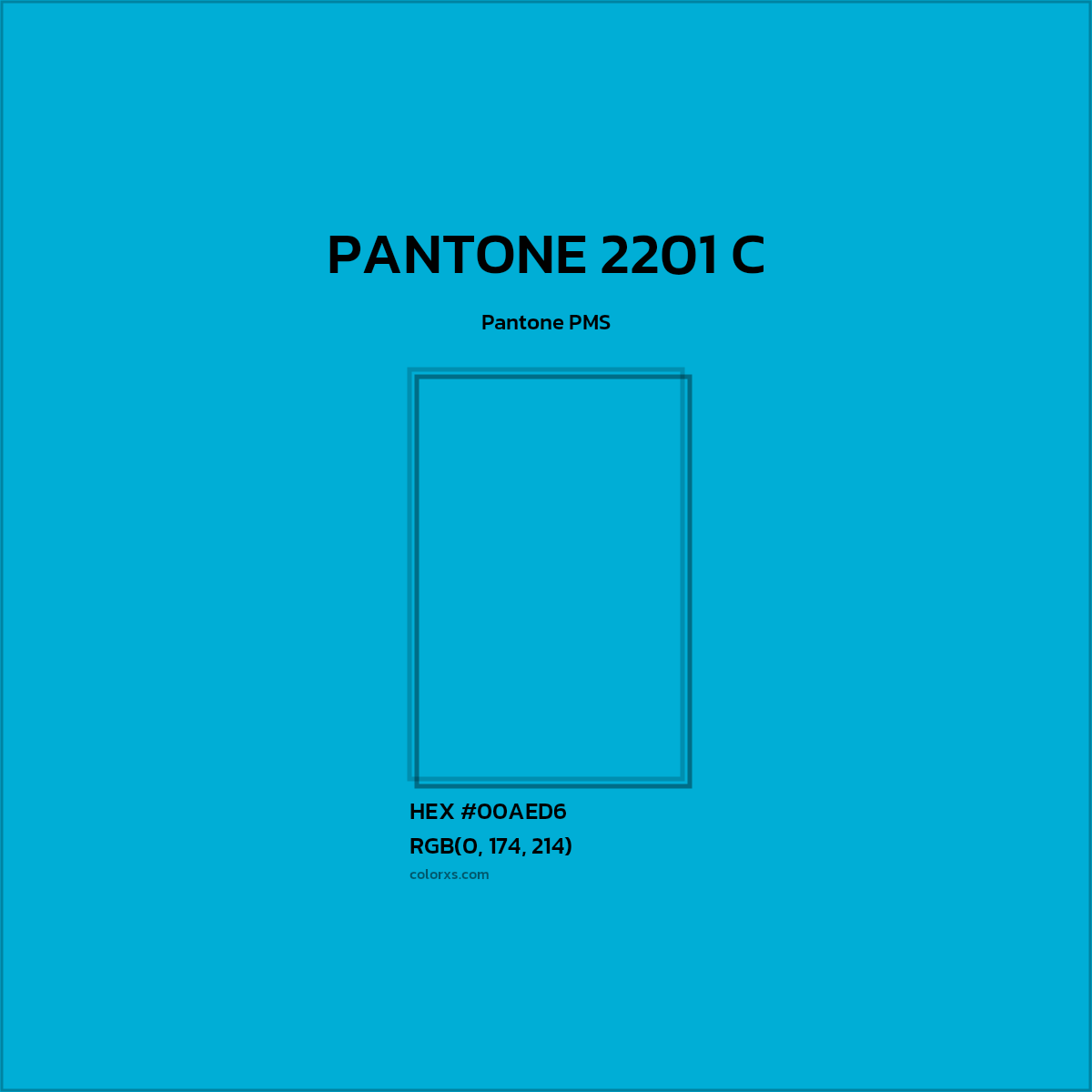#00AED6 PANTONE 2201 C CMS Pantone PMS - Color codes and meaning | Matching colors and paints