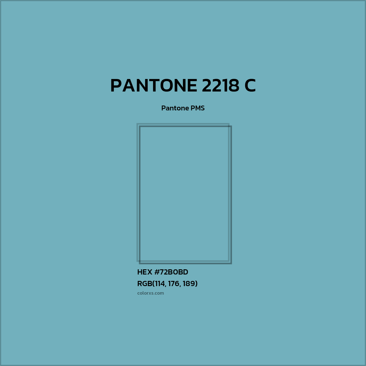 #72B0BD PANTONE 2218 C CMS Pantone PMS - Color codes and meaning | Matching colors and paints