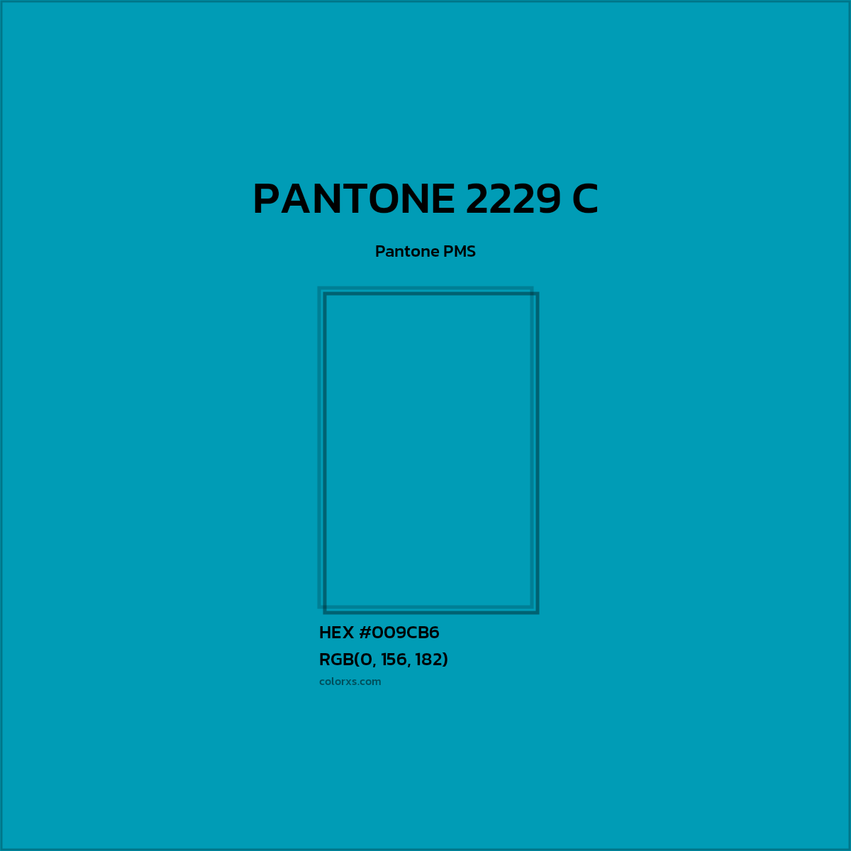#009CB6 PANTONE 2229 C CMS Pantone PMS - Color codes and meaning | Matching colors and paints