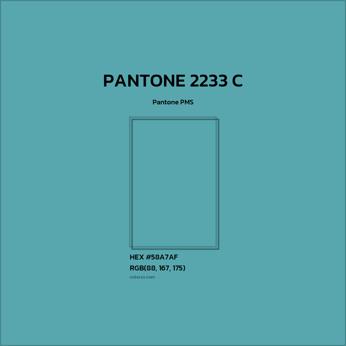#58A7AF PANTONE 2233 C CMS Pantone PMS - Color codes and meaning | Matching colors and paints