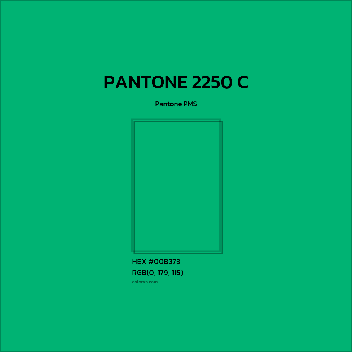 #00B373 PANTONE 2250 C CMS Pantone PMS - Color codes and meaning | Matching colors and paints
