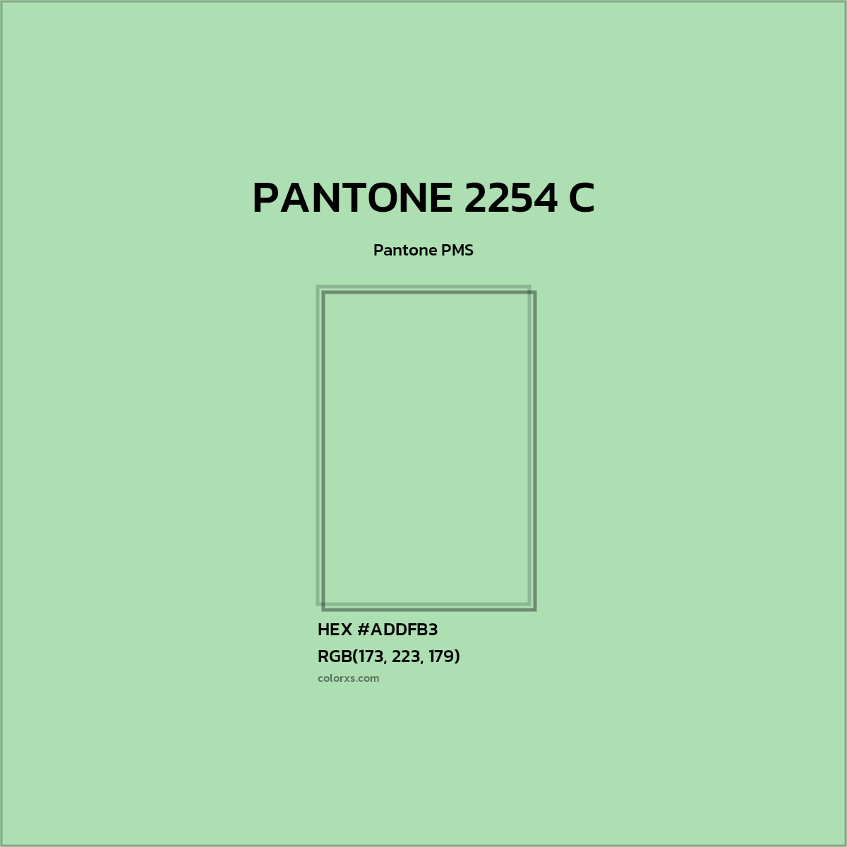 #ADDFB3 PANTONE 2254 C CMS Pantone PMS - Color codes and meaning | Matching colors and paints
