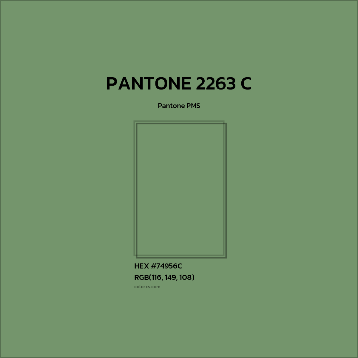 #74956C PANTONE 2263 C CMS Pantone PMS - Color codes and meaning | Matching colors and paints