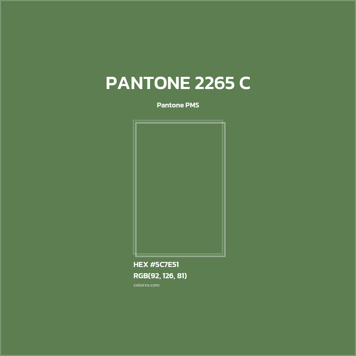#5C7E51 PANTONE 2265 C CMS Pantone PMS - Color codes and meaning | Matching colors and paints