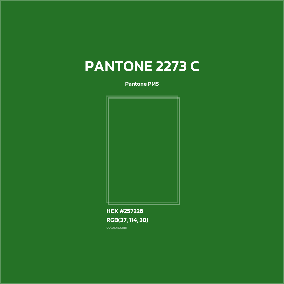 #257226 PANTONE 2273 C CMS Pantone PMS - Color codes and meaning | Matching colors and paints