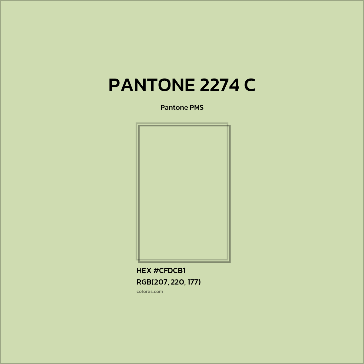 #CFDCB1 PANTONE 2274 C CMS Pantone PMS - Color codes and meaning | Matching colors and paints