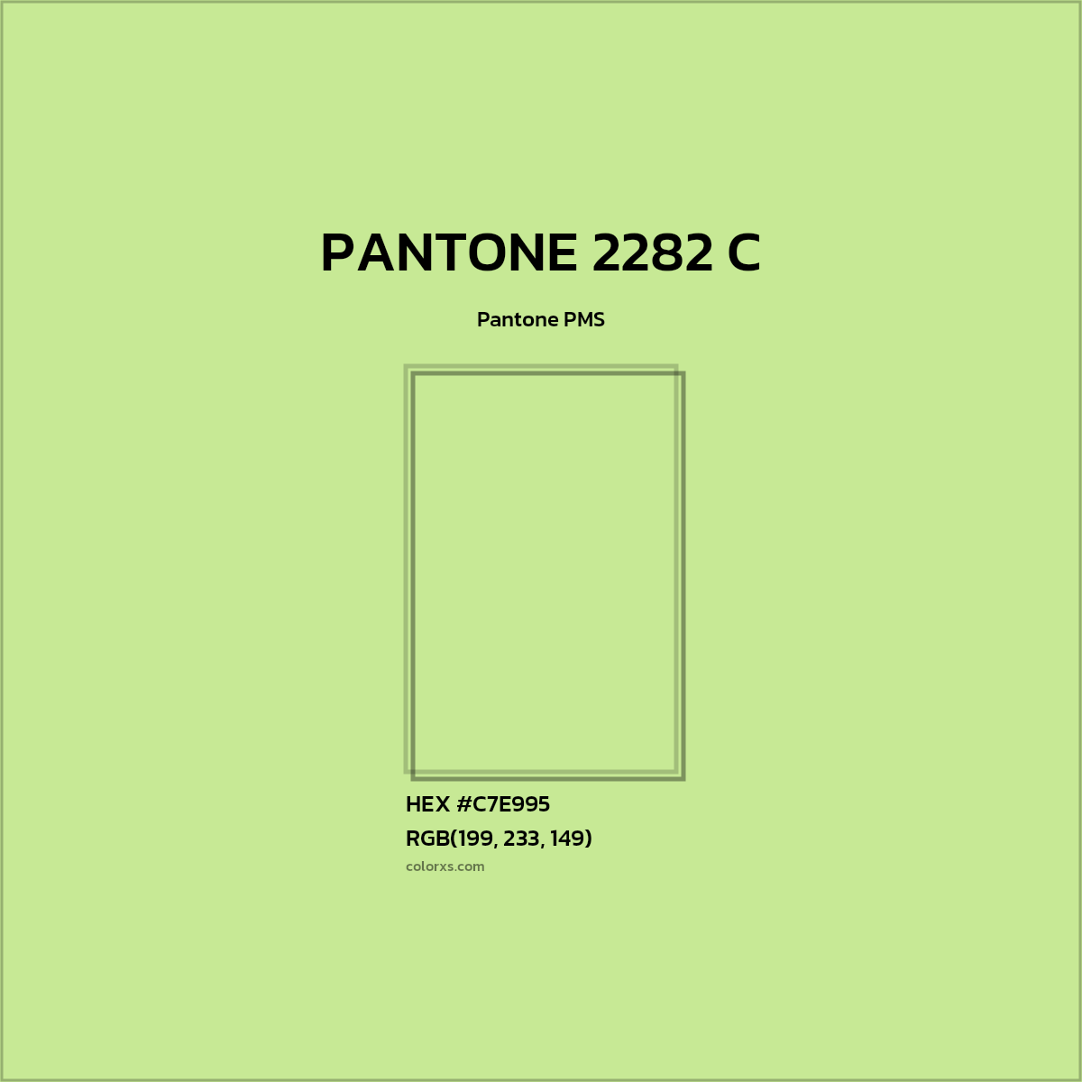 #C7E995 PANTONE 2282 C CMS Pantone PMS - Color codes and meaning | Matching colors and paints