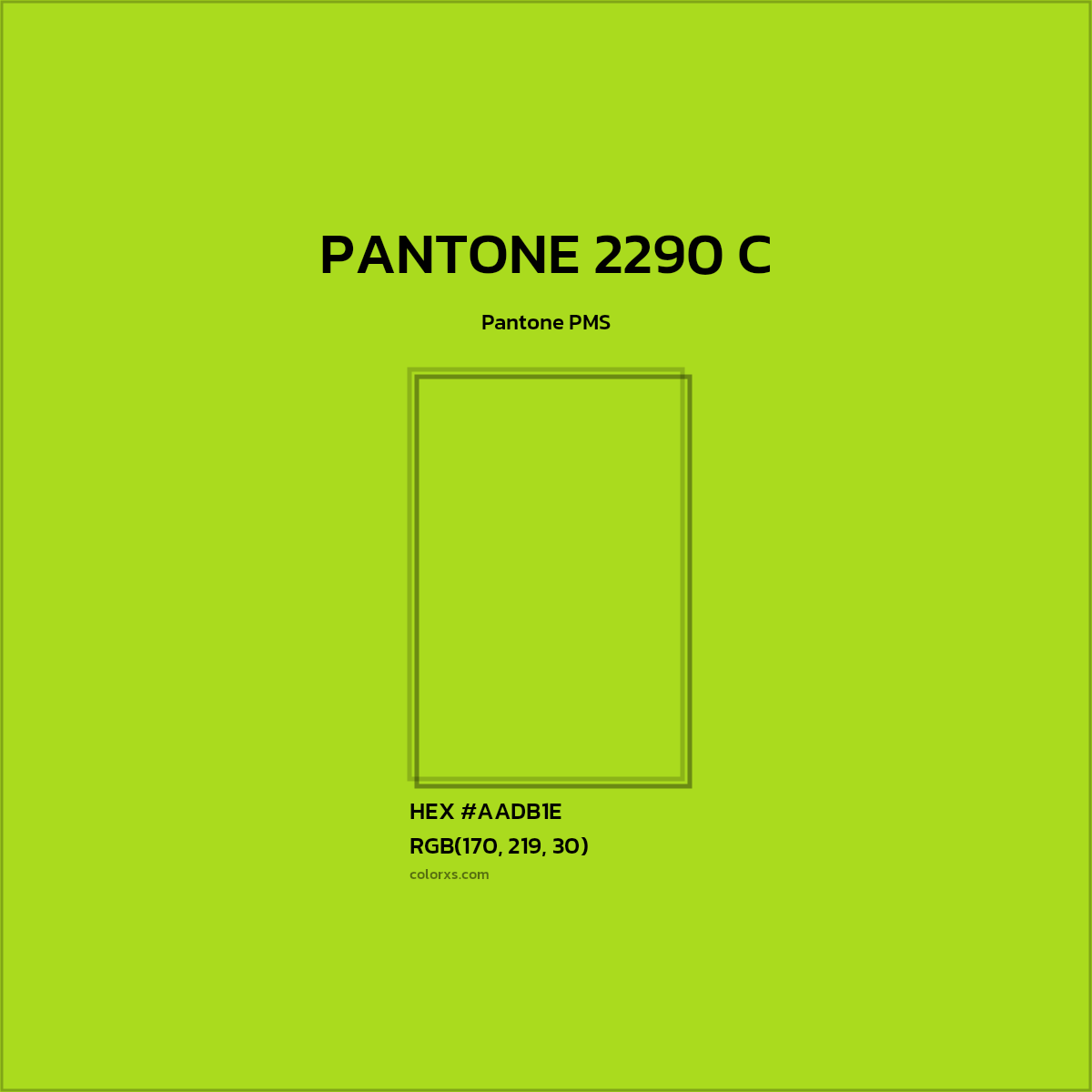 #AADB1E PANTONE 2290 C CMS Pantone PMS - Color codes and meaning | Matching colors and paints