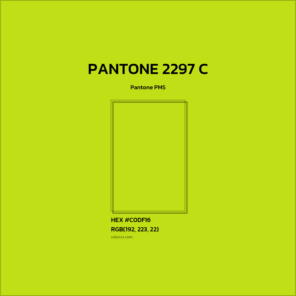 #C0DF16 PANTONE 2297 C CMS Pantone PMS - Color codes and meaning | Matching colors and paints