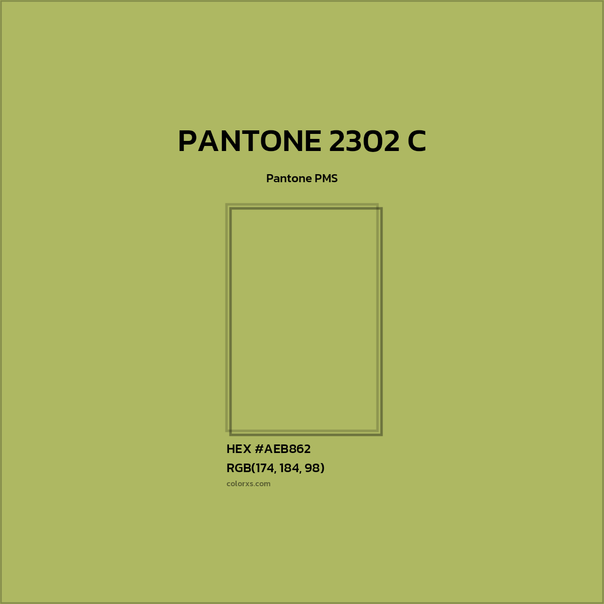 #AEB862 PANTONE 2302 C CMS Pantone PMS - Color codes and meaning | Matching colors and paints