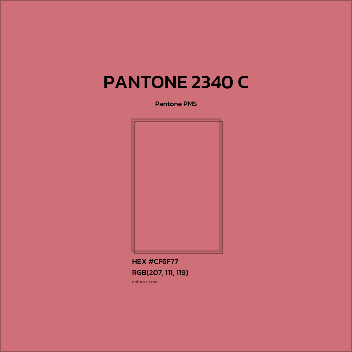 #CF6F77 PANTONE 2340 C CMS Pantone PMS - Color codes and meaning | Matching colors and paints