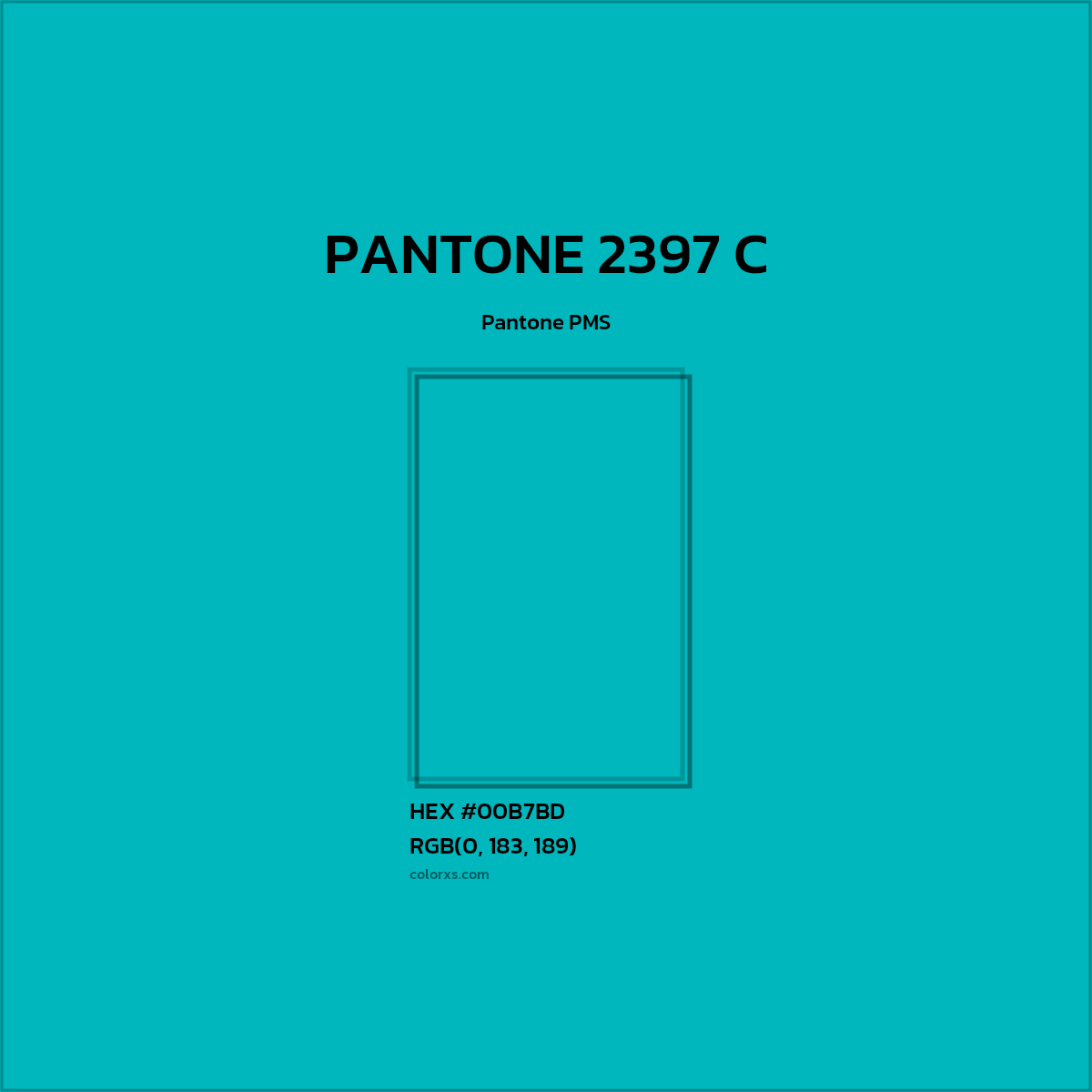 #00B7BD PANTONE 2397 C CMS Pantone PMS - Color codes and meaning | Matching colors and paints