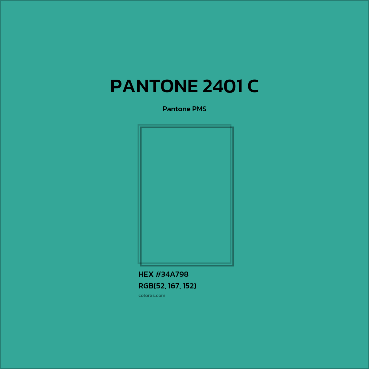 #34A798 PANTONE 2401 C CMS Pantone PMS - Color codes and meaning | Matching colors and paints