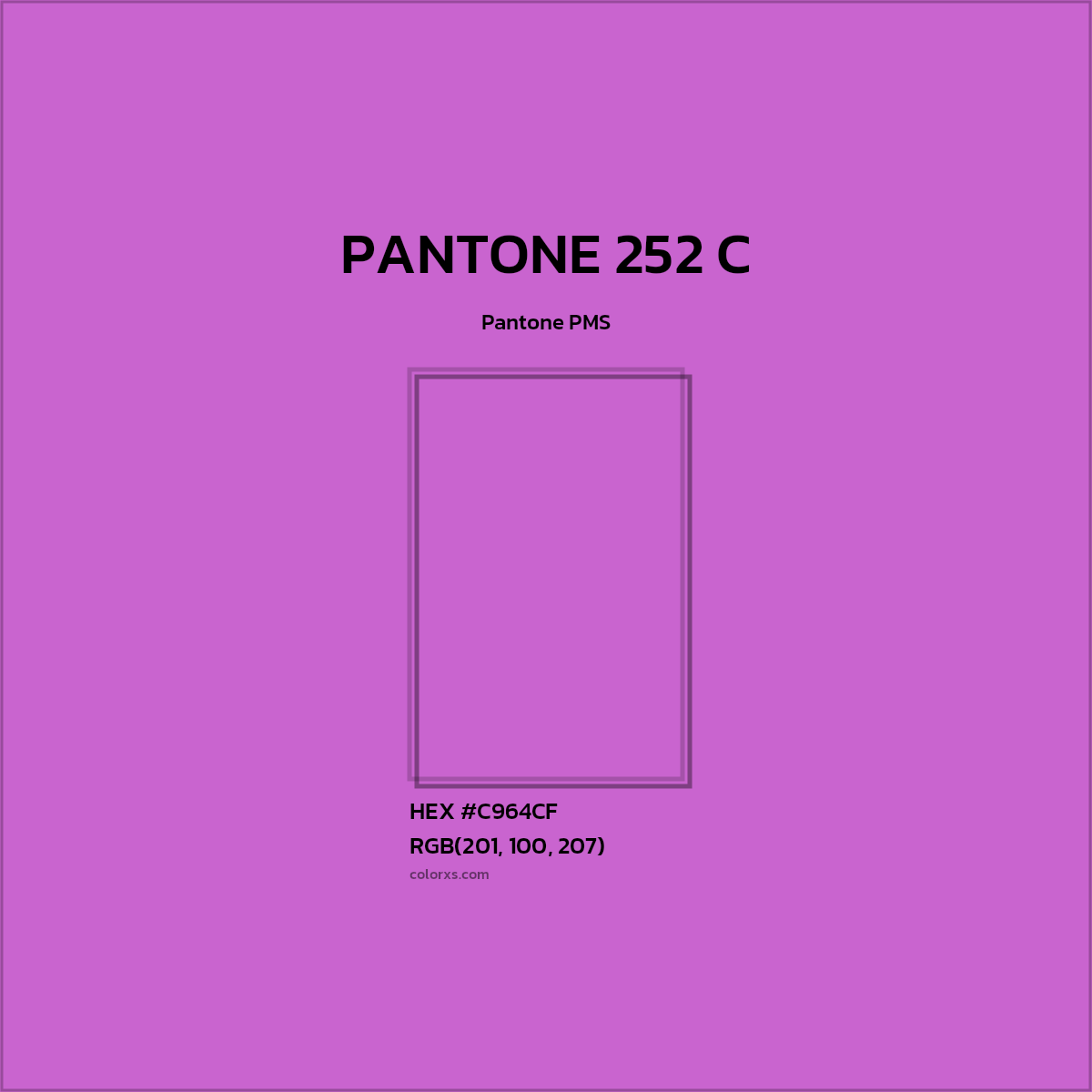 #C964CF PANTONE 252 C CMS Pantone PMS - Color codes and meaning | Matching colors and paints