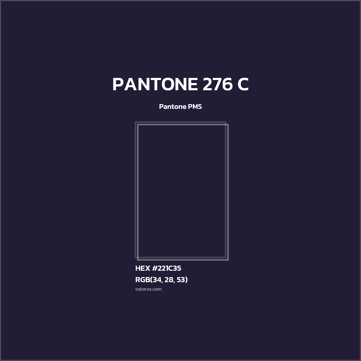 #221C35 PANTONE 276 C CMS Pantone PMS - Color codes and meaning | Matching colors and paints