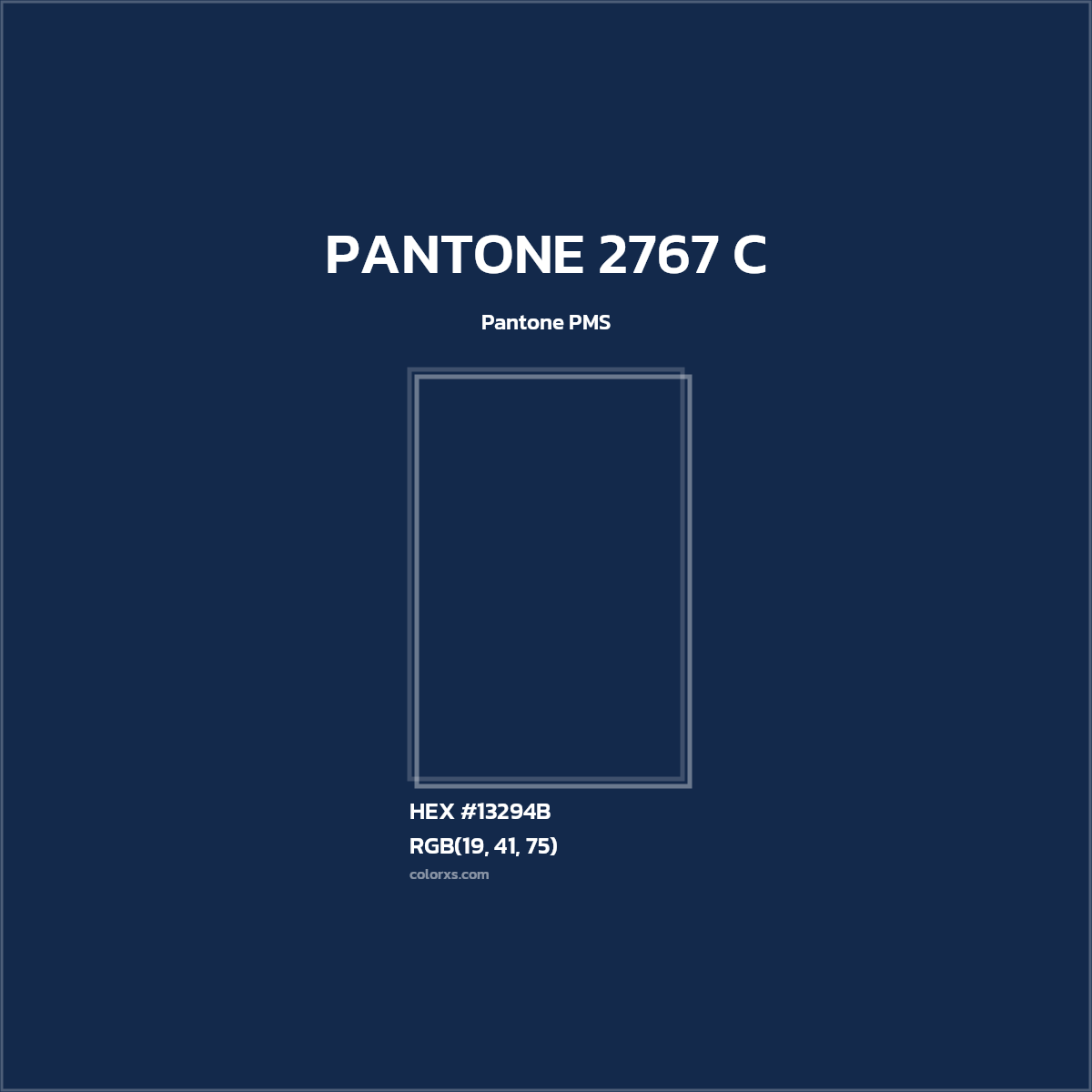 #13294B PANTONE 2767 C CMS Pantone PMS - Color codes and meaning | Matching colors and paints