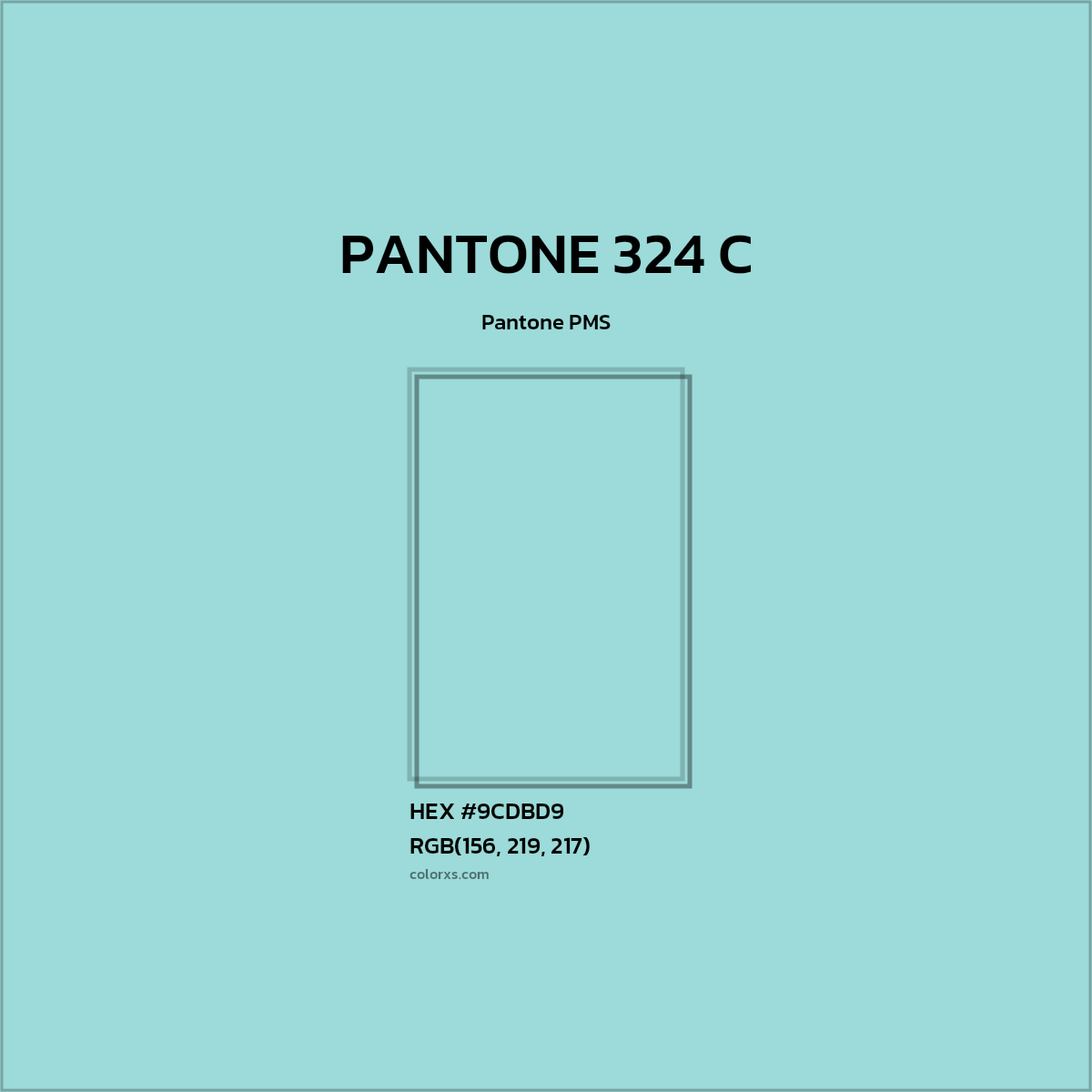 #9CDBD9 PANTONE 324 C CMS Pantone PMS - Color codes and meaning | Matching colors and paints