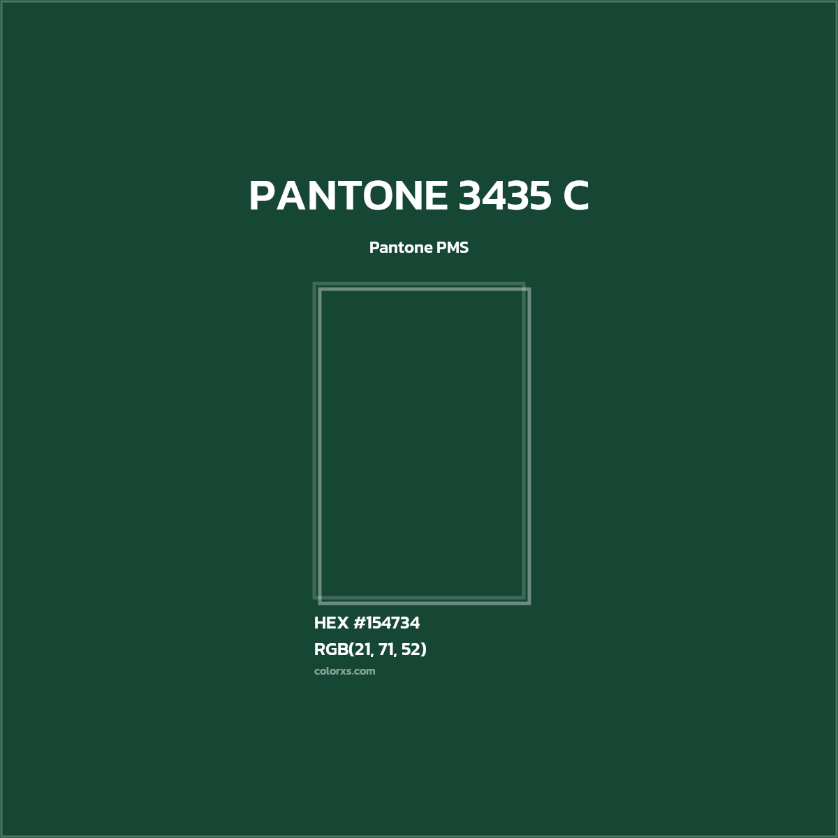 #154734 PANTONE 3435 C CMS Pantone PMS - Color codes and meaning | Matching colors and paints
