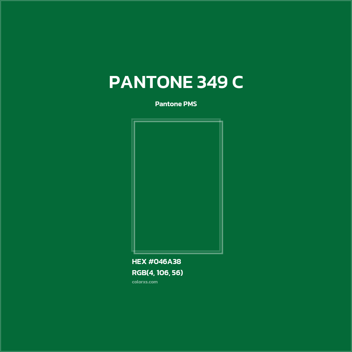 #046A38 PANTONE 349 C CMS Pantone PMS - Color codes and meaning | Matching colors and paints