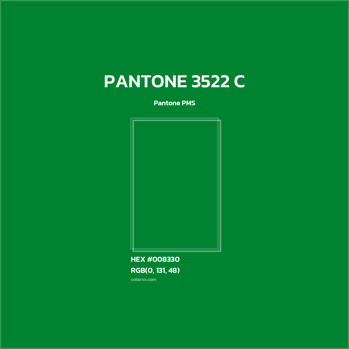 #008330 PANTONE 3522 C CMS Pantone PMS - Color codes and meaning | Matching colors and paints