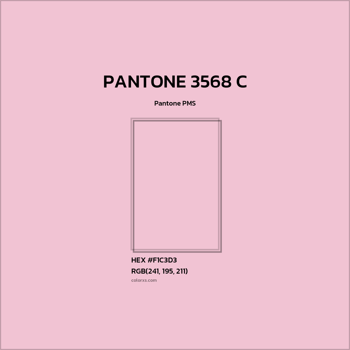 #F1C3D3 PANTONE 3568 C CMS Pantone PMS - Color codes and meaning | Matching colors and paints