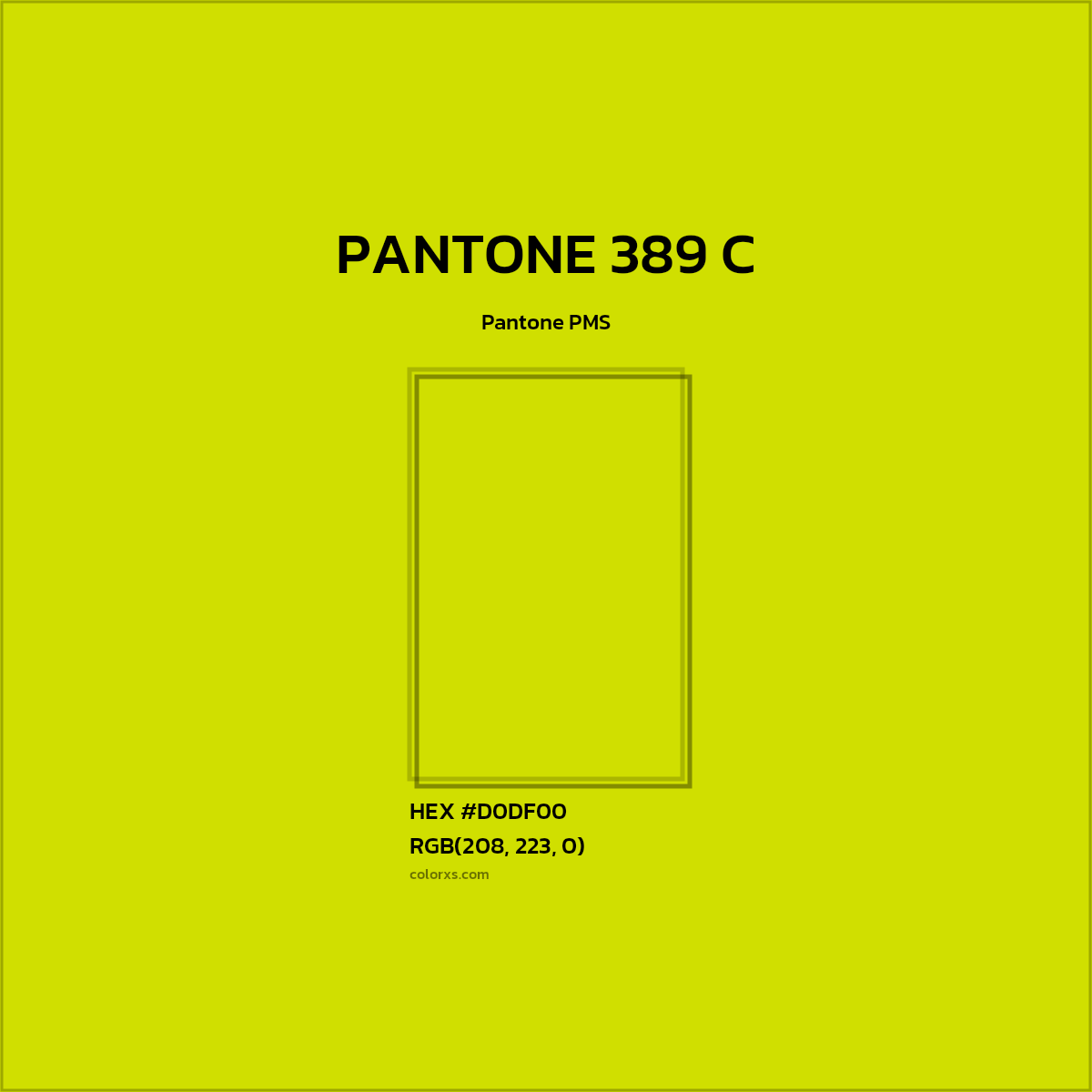 #D0DF00 PANTONE 389 C CMS Pantone PMS - Color codes and meaning | Matching colors and paints