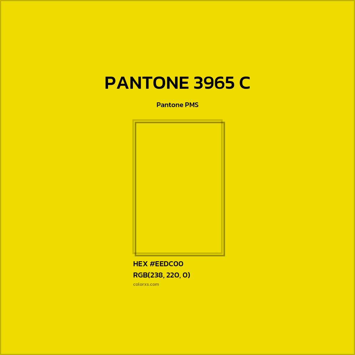 #EEDC00 PANTONE 3965 C CMS Pantone PMS - Color codes and meaning | Matching colors and paints