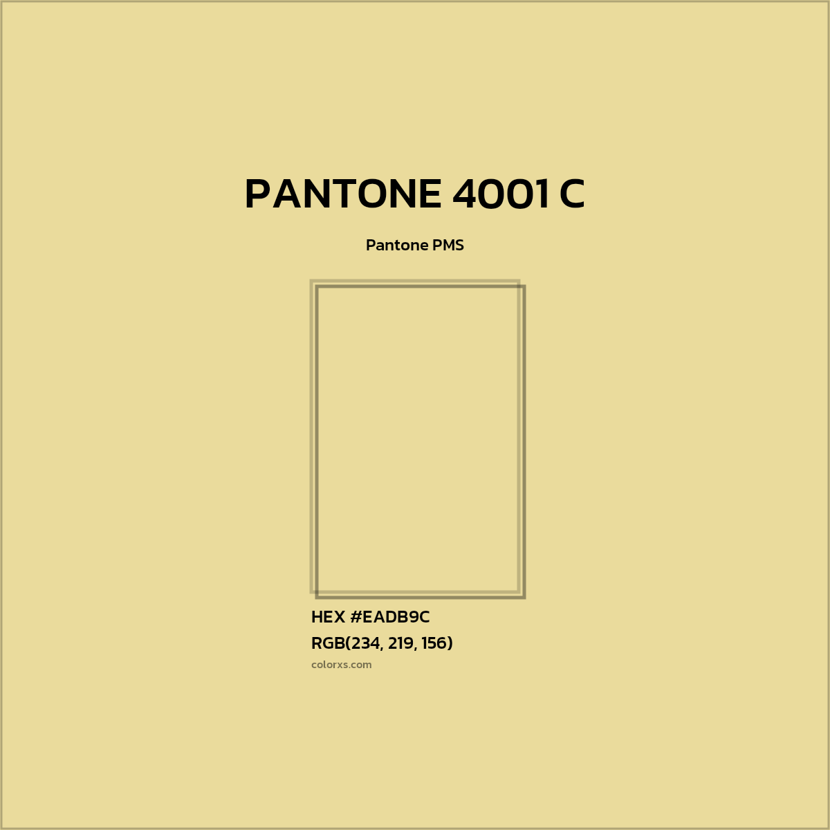 #EADB9C PANTONE 4001 C CMS Pantone PMS - Color codes and meaning | Matching colors and paints