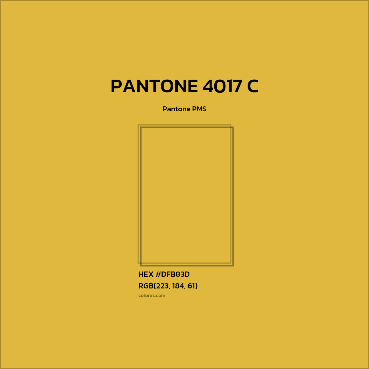 #DFB83D PANTONE 4017 C CMS Pantone PMS - Color codes and meaning | Matching colors and paints